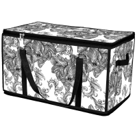 Корзина IDEA HOME DB-28 прям. с/кр з/блеск Anthracite Flowers 60x30x30 см (DB-28 прям. з/кр с/блеск Anthracite Flowers)