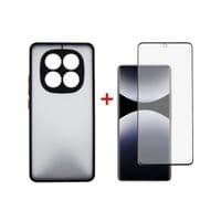 Чохол до мобільного телефона Dengos Kit Xiaomi Redmi Note 14 Pro case Matte + glass (Black) (DG-KM-128)