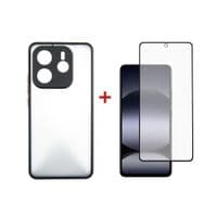 Чехол для мобильного телефона Dengos Kit Xiaomi Redmi Note 14 case Matte + glass (Black) (DG-KM-127)