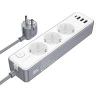 Сетевой удлинитель BOROFONE BAC9 Power 3-position socket(PD20W/1C3A)(EU/GER)(L=3M) White