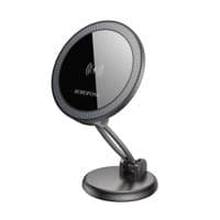Автоутримувач для телефону BOROFONE BH218 Star metal magnetic wireless fast charging car holder (center console) Metal Gray
