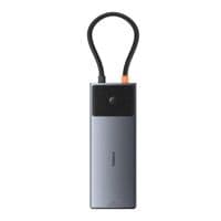 USB-хаб Baseus Metal Gleam Series II 10-in-1 USB HUB Cosmic Black(USB-C to 1*HDMI4K@120Hz+1*HDMI4K@60Hz+1*USB-A(10Gbps)+1*USB-C(10Gbps)+2*USB-A(480Mbp
