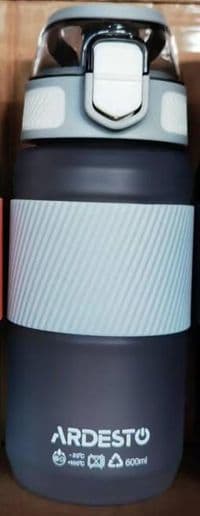 Бутылка для воды Ardesto Spring 600мл, пластик, серый