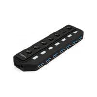 Концентратор Vinga USB3.0 to 7*USB3.0 1m cable with Switch and Power Adapter (VHA3A7B)