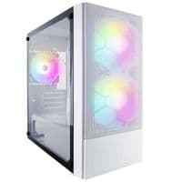 Корпус 1stPlayer X4-M-WH-2F1P-W-1F1-W, белый, без БП, Mini Tower, Micro ATX/Mini ITX, 1xUSB 3.0/2xUSB 2.0, макс. CPU - 160 мм/VGA - 330 мм, 3x120 мм RGB, боковая панель из закаленного стекла