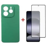 Чохол до мобільного телефона Dengos Xiaomi Redmi Note 14 4G Carbon + glass (Purple) (DG-KM-136)