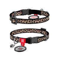 Ошейник для животных WAUDOG Nylon с QR паспортом "Леопард" пластиковый фастекс XS 20-30 см (279-4066)