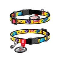 Ошейник для животных WAUDOG Nylon с QR паспортом "Мохнатые монстры" пластиковый фастекс XS 20-30 см (279-4050)