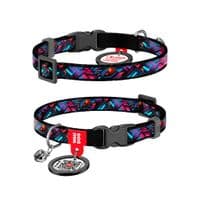 Ошейник для животных WAUDOG Nylon с QR паспортом "Бесконечные миры" пластиковый фастекс XS 20-30 см (279-4058)