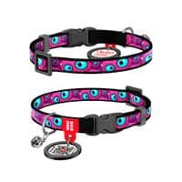 Ошейник для животных WAUDOG Nylon с QR паспортом "Глаз монстра" пластиковый фастекс XS 20-30 см (279-4049)