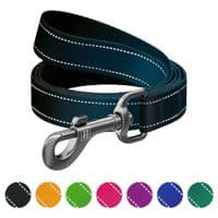 Повідок для собак WAUDOG Nylon Mono світловідбивний M 20 мм, 300 см, чорний (46441)