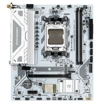 Материнська плата AM5 Maxsun Terminator B650M WIFI ICE, B650, 4xDDR5, Int.Video (CPU), 4xSATA3, 2xM.2, 1xPCI-E 4.0 x16, 1xPCI-E 3.0 x4, 1xPCI-E 3.0 x1, ALC897, RTL8125BG, RTL8852BE, BT5.2, RGB sync, 4xUSB3.2/4xUSB2.0/1xUSB-C, DP/HDMI, Micro ATX