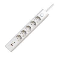 Подовжувач блоковий (PP) Electrum 5 розеток 3м з вимикачем та 2 Type-C + USB C-ES-1991