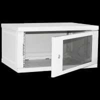 Шкаф телокоммуникационный стекло IPCOM СН-4U-060х035-ДС-7035 (RAL7035)
