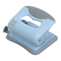 Діркопробивач Buromax пластиковий PASTEL, до 20 аркушів, 125 х 95 х 65 мм, блакитний (BM.4020-14)