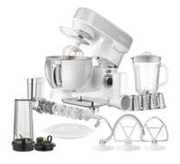 Кухонна машина Sencor 1200Вт, чаша-метал, корпус-пластик, насадок-19, білий