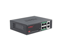 4х портовый PoE коммутатор с автоперезапуском ONV-H1064PSD, 4хРоЕ 100 Мбит + 2хUplink 100 Мбит до 250м, IEEE802.3af/at, общая мощность 65Вт