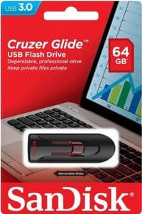 Накопитель SanDisk 64GB USB 3.0 Glide