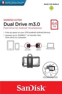 Накопитель SanDisk 64GB USB 3.0 Ultra Dual Drive m3.0 OTG