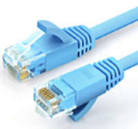 Патч-корд литой плоский WEEPDA, UTP, RJ45, Cat.6, 1m, синий