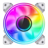 Вентилятор 120 мм, GameMax Dual Ring Infinity, White, 120х120х25 мм, ARGB підсвічування, 1200 об/хв, 30 дБ, 3-pin/Molex / 3-pin ARGB