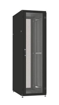 Шафа ZPAS 19", 24U, SZB IT, одностулкові передні та задні перфоровані двері, 600x800 мм, максимально 1000кг, чорна