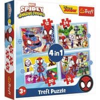 Пазл Trefl Spiderman Команда Спайда 4 in 1 (12, 15, 20, 24) деталей (5900511346114)