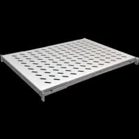 Полка 4 точки крепления перфорированная серая 19" 650мм