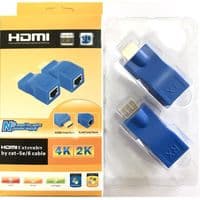 Удлинитель сигнала HDMI по витой паре Atcom, Blue, 2 шт, до 30 м (14369)