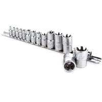 Набор головок Toptul TORX на планке 1/4"-1/2" E4-E24 14шт. (GAAR1402)