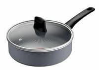 Сотейник Tefal Halo, 24см, з кришкою, алюміній, бакеліт, скло, сірий