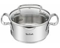 Каструля Tefal DUETTO+, 1.5л, з кришкою, нержавюча сталь, скло