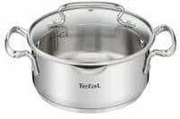 Кастрюля Tefal DUETTO+, 2л, с крышкой, нержавеющая сталь, стекло
