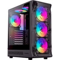 Корпус ATX без блока питания, боковое закаленное стекло ATX, M-ATX, ITX 1*usb 3.0 + 1* usb 2.0+ Type C Starlight 2 AB