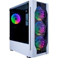 Корпус 1stPlayer D4-WH-4F1-W, White, без БП, Midi Tower, ATX/Micro ATX/Mini ITX, 1xUSB 3.0/2xUSB 2.0, макс. CPU - 160 мм/VGA - 305 мм, 4x120 мм RGB, боковая панель из закаленного стекла