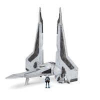 Игровая коллекционная фигурка Star Wars Medium Vehicle Транспорт и фигурка Kom'rk-Class Mandalorian Starfighter 12.5см