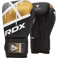 Боксерські рукавички RDX F7 Ego Black Golden 12 унцій (BGR-F7BGL-12oz)