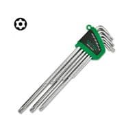 Ключ Toptul Г-образный TORX T10-T50 9шт. супердлинный с отверстием (GSN-09ET)