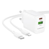 Сетевое зарядное устройство BOROFONE BN29 Fuente PD30W+QC3.0 charger (EU) White