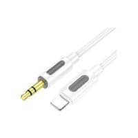 Аудіокабель BOROFONE BL20 True sound силіконовий кабель цифрового аудіоперетворення iP White