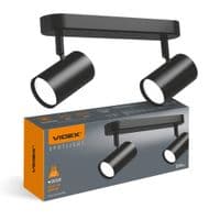Світильник Videx під лампу 2xGU10 накладний поворотний (VL-SPF05B-BPB)